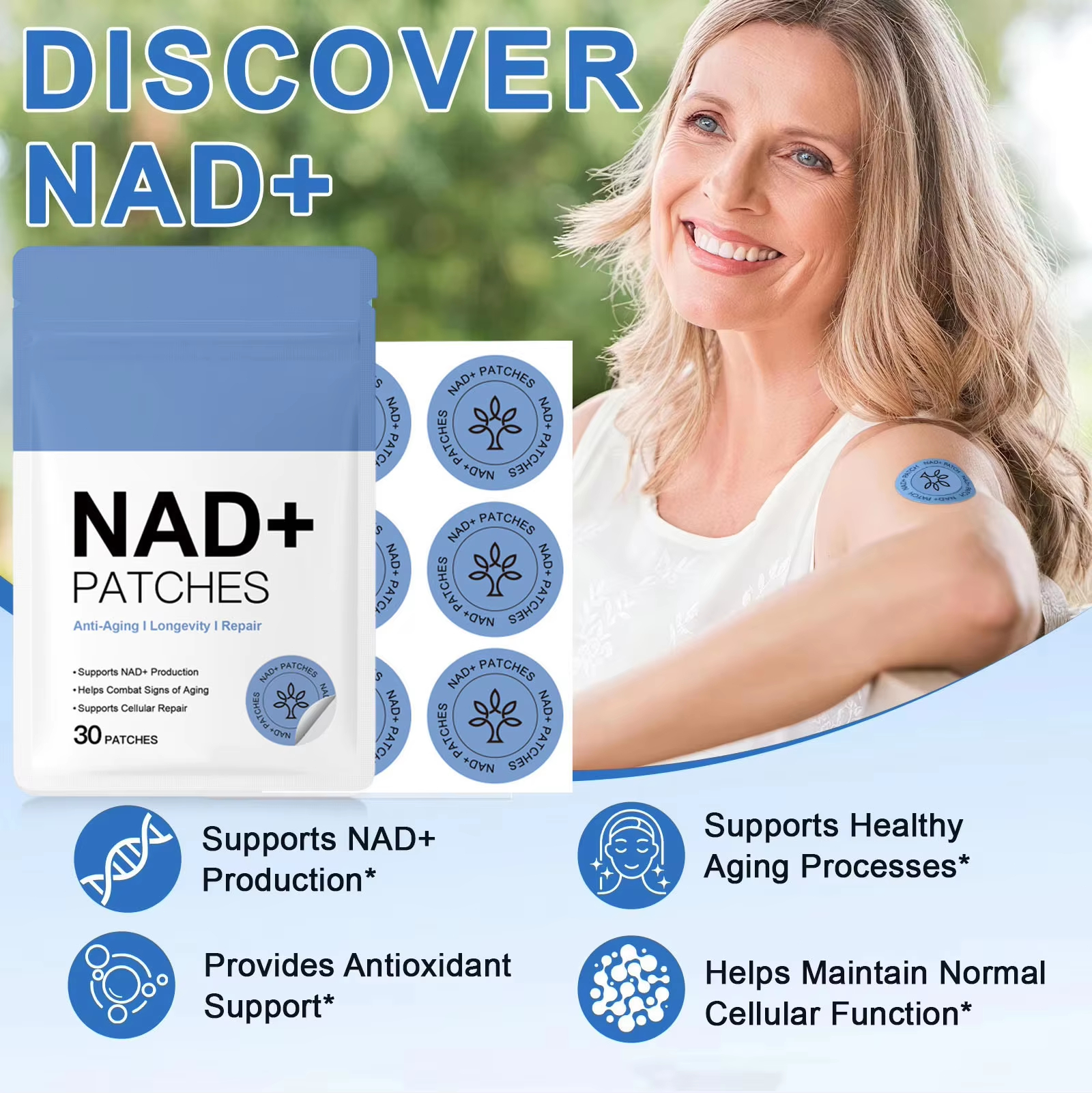 Heavy Equipment Stickers - NAD+ Weight Management Assistance Patch Easy