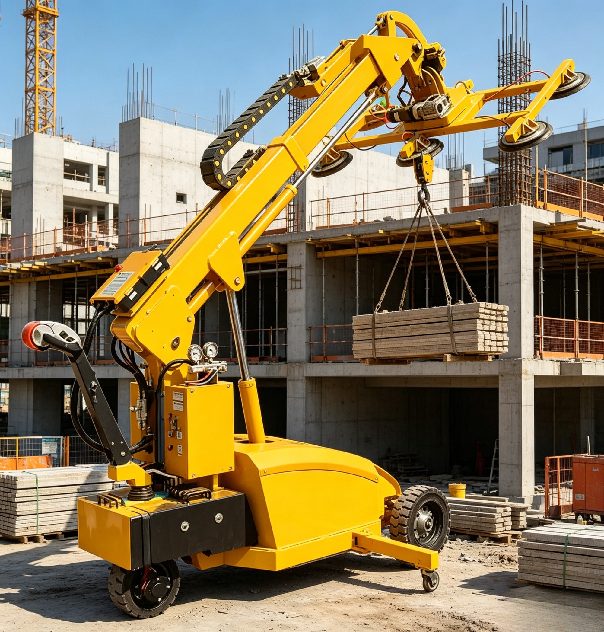 Vacuum Suction Cup Lifter - Electric Vacuum Glass Lifter Suction Crane