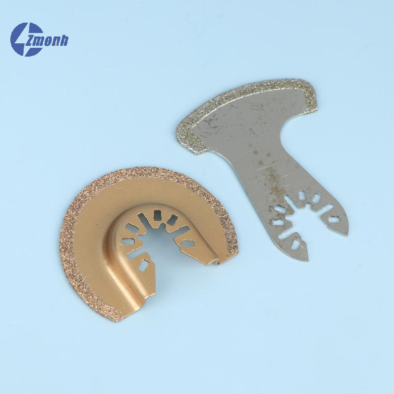 Brick Cutting Saw - New！1/2Pcs Oscillating Saw Blades Sickle-shaped/Semi-circular For