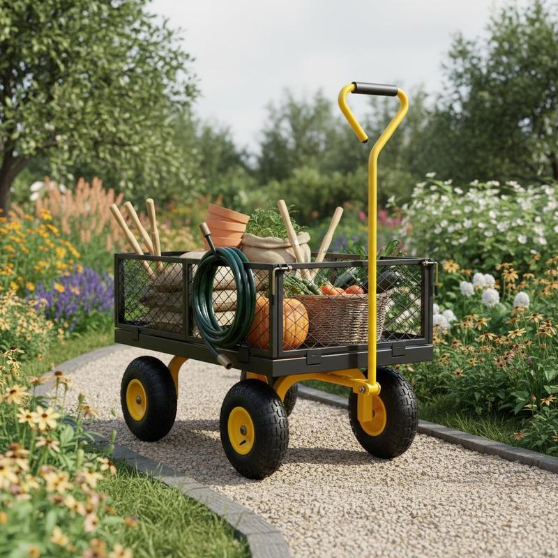 Steel Garden Cart 900 Lbs For  – обзор и цена Heavy Equipment Working