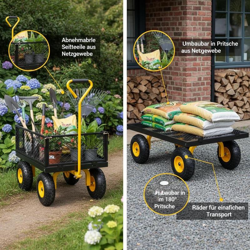 Steel Garden Cart 900 Lbs For  – обзор и цена Heavy Equipment Working