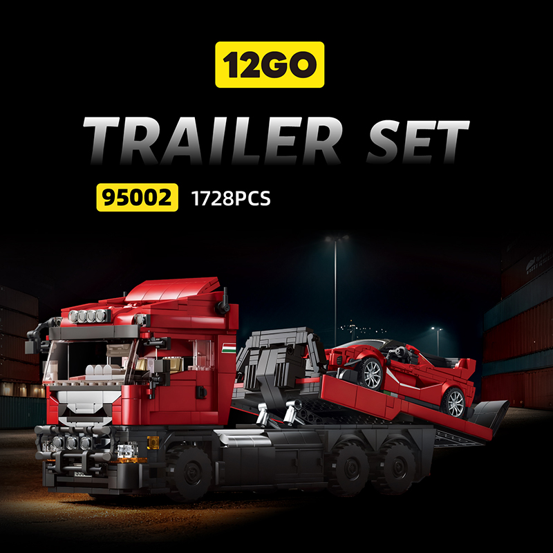 1728Pcs Luxury Car with Traile – обзор и цена Heavy Equipment Lego