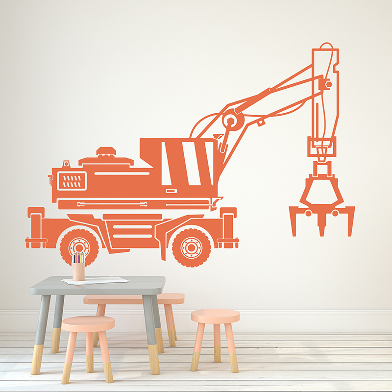 Large Construction Car Digger  – обзор и цена Heavy Equipment Stickers
