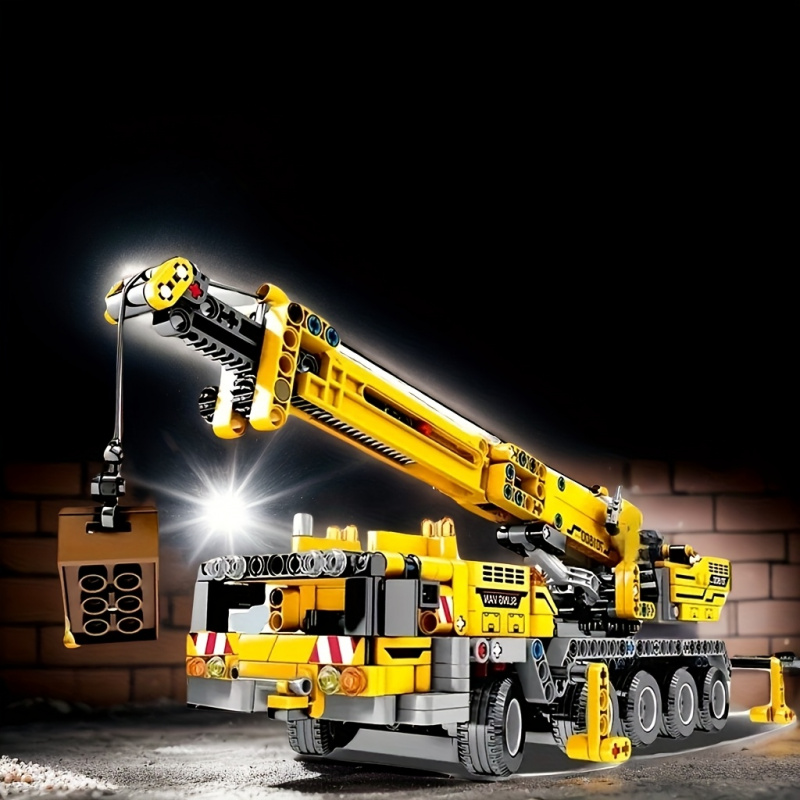 Yellow Telescopic Crane Buildi – обзор и цена Heavy Equipment Lego