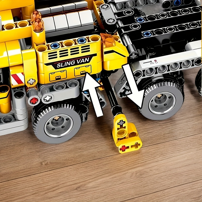 Yellow Telescopic Crane Buildi – обзор и цена Heavy Equipment Lego